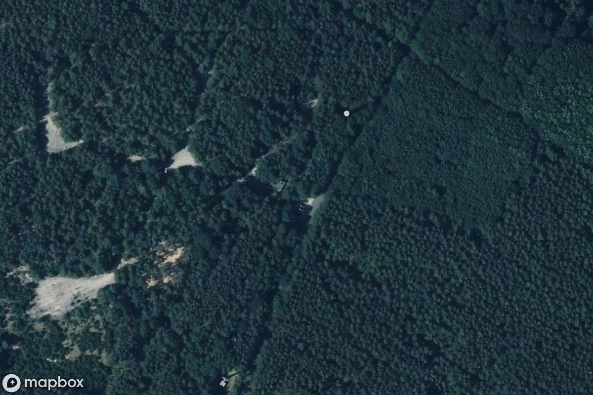 Aerial satellite view of Militär, an abandoned Military Site in Lampertswalde, Germany