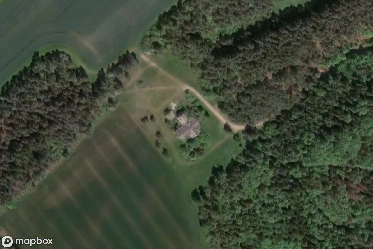 Vue aérienne satellite de Ferienlager Kossau, un  abandonné à Königsee, Allemagne