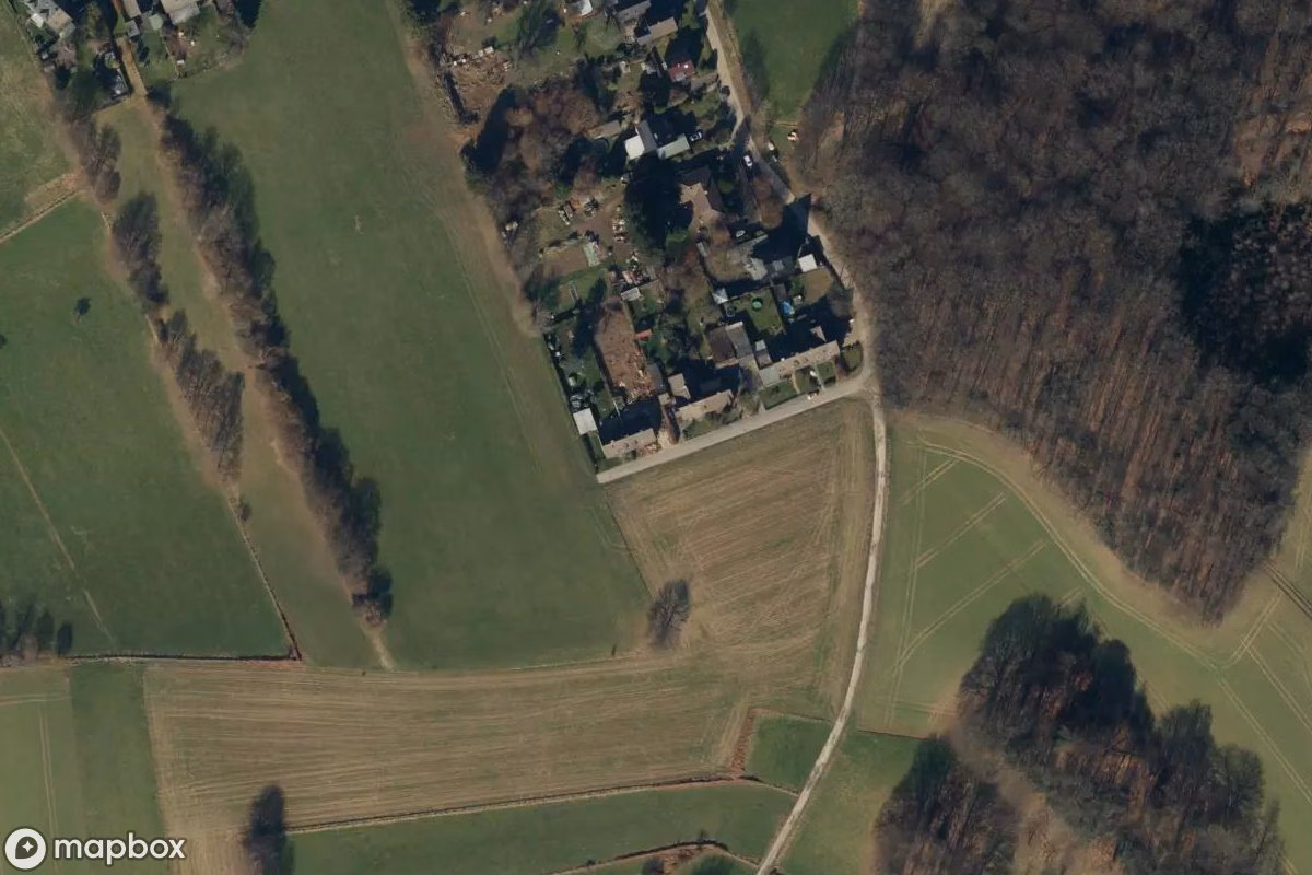 Satelitarny widok z lotu ptaka Messie-Haus, opuszczone  w Burscheid, Niemcy