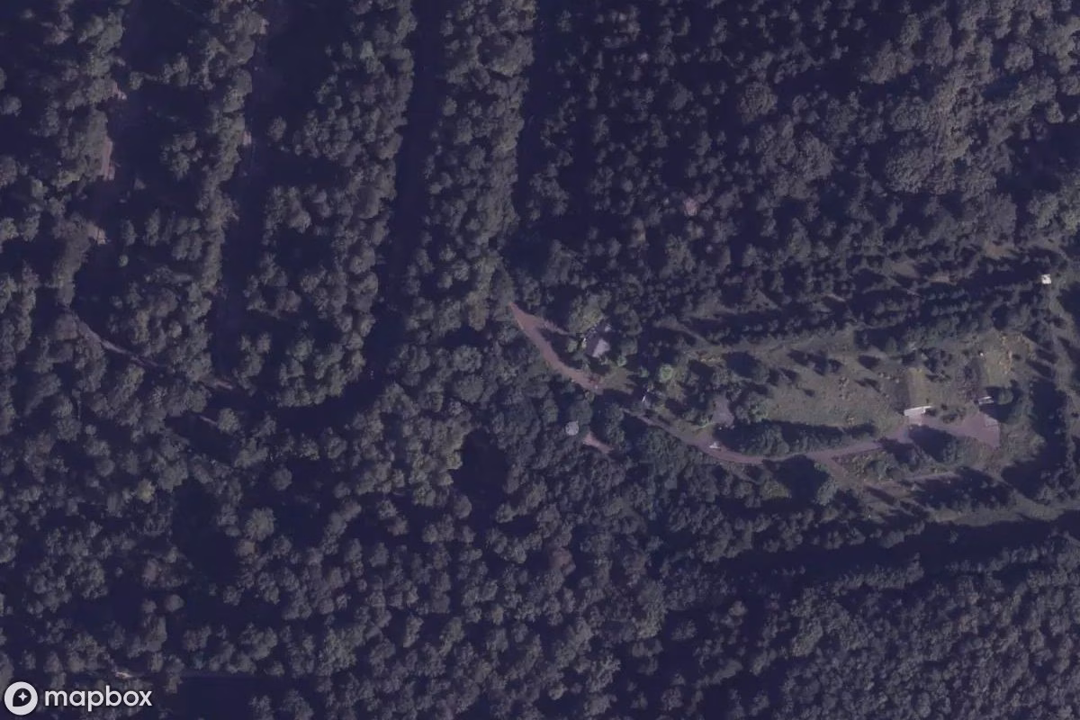 Aerial satellite view of Sondermunitionslager, an abandoned Military Site in Engstingen, Germany