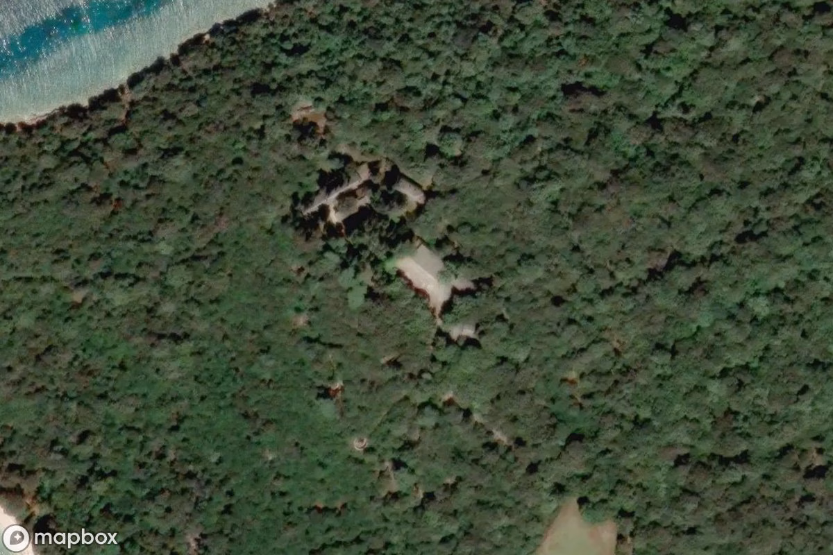 Aerial satellite view of Feuerwehrdepot, an abandoned  in Grad Pula, Croatia