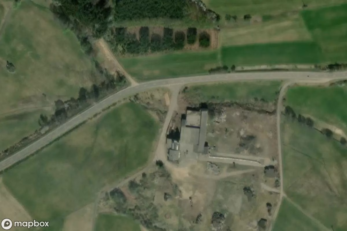 Satelitní letecký pohled na Lavasteinwerk, opuštěné Továrna v Oberstadtfeld, Německo