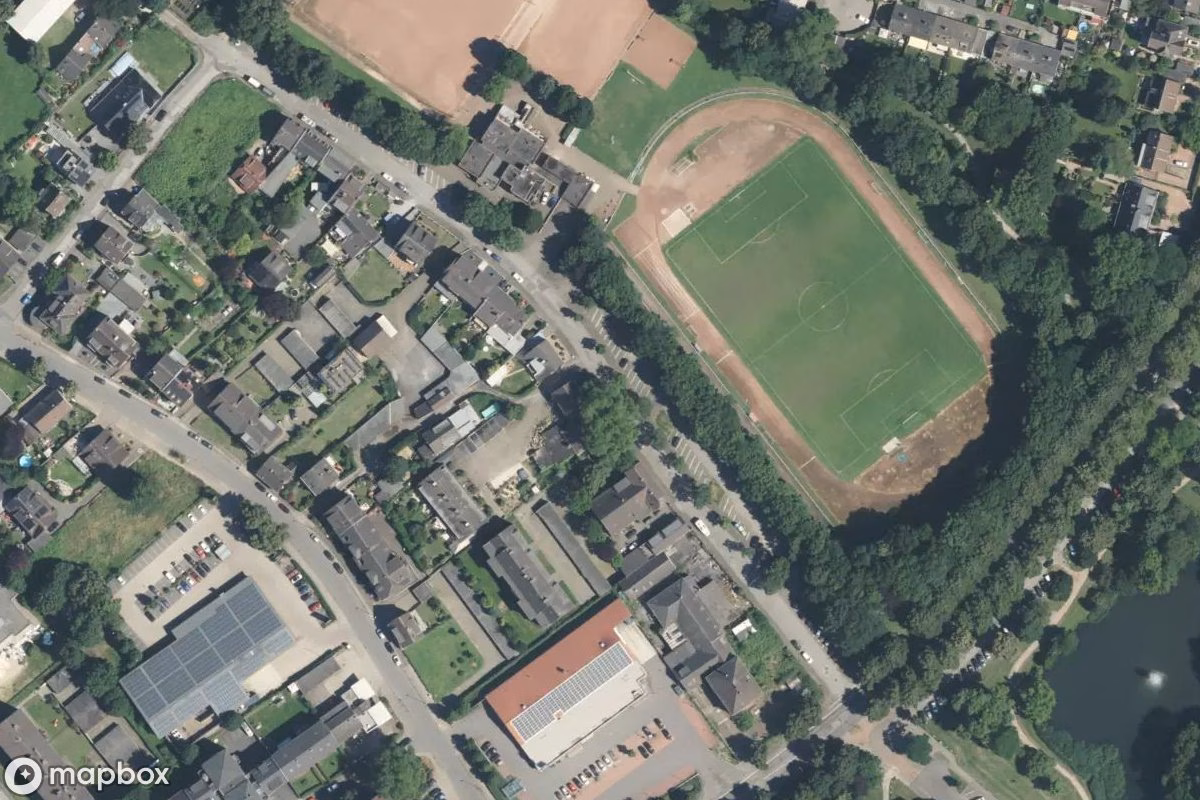 Satelitarny widok z lotu ptaka Gaststätte, opuszczone Restauracja w Duisburg, Niemcy