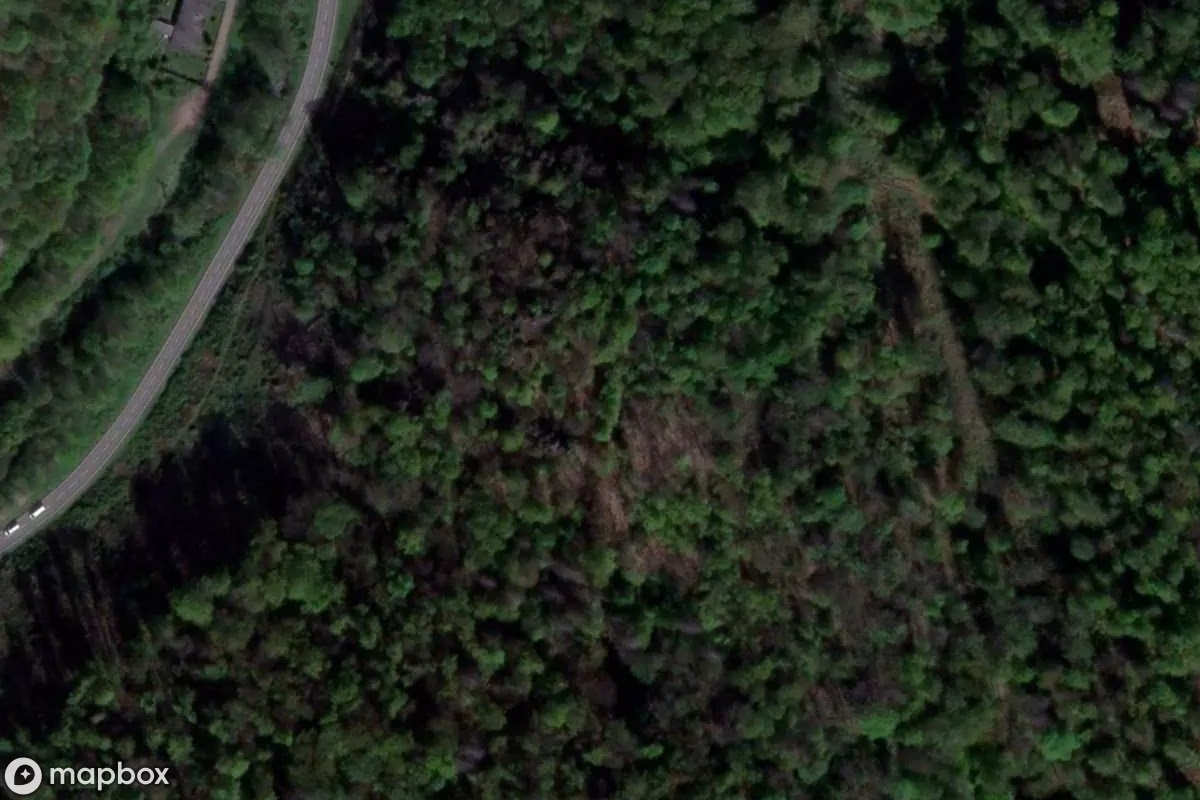 Satellitbild från luften av Hotel, en övergiven Hotell i Ilfeld, Tyskland