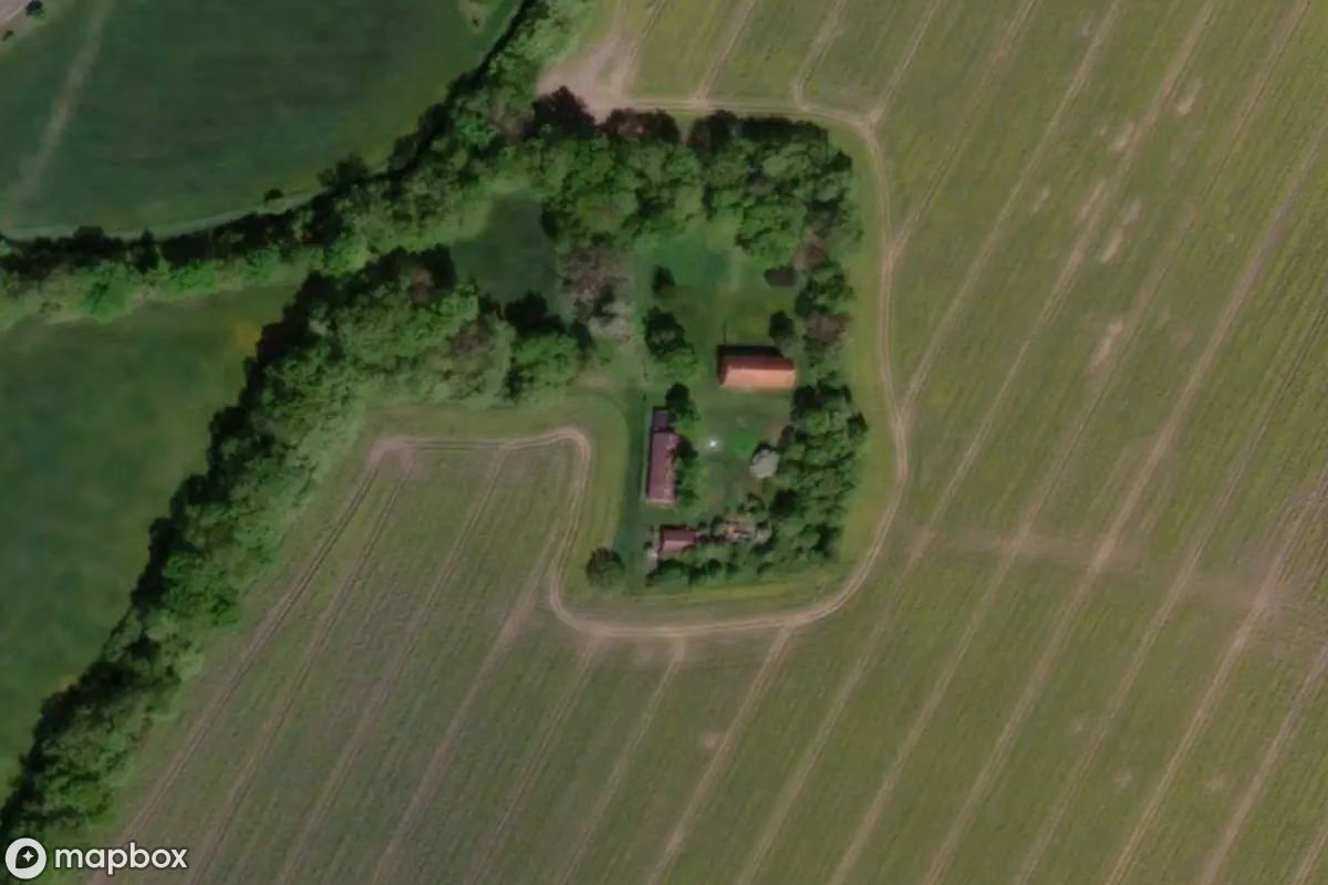 Satelitarny widok z lotu ptaka Bauernhof, opuszczone Gospodarstwo w Osterburg, Niemcy