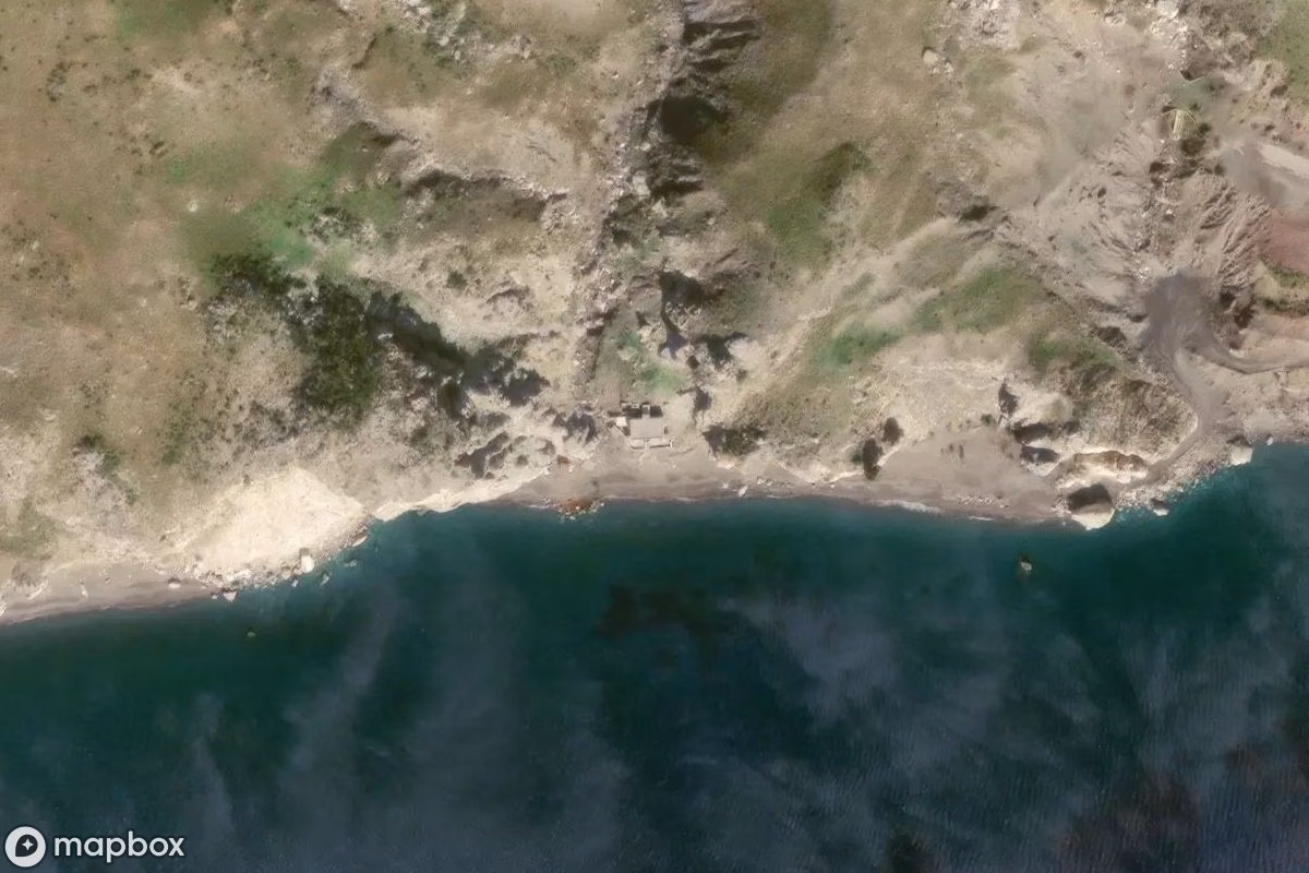 Satellitenansicht von Alte Embros-Therme, eine verlassene Schwimmbad in Kos, Griechenland