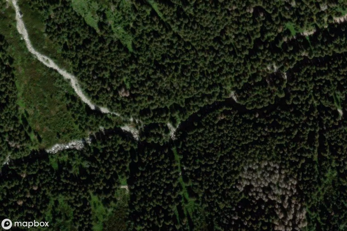 Satellitbild från luften av Lost Place, en övergiven  i Brzegi, Polen