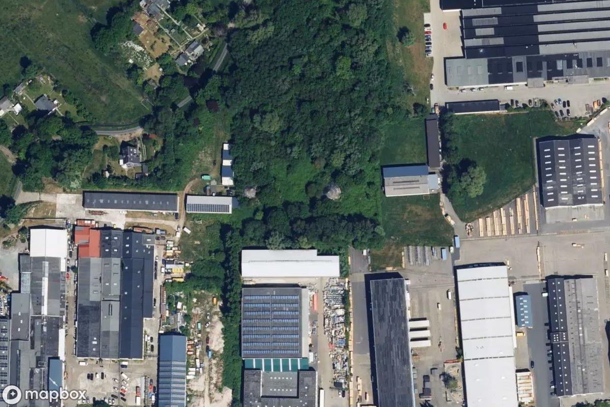 Vue aérienne satellite de Bunker, un Bunker abandonné à Wilhelmshaven, Allemagne