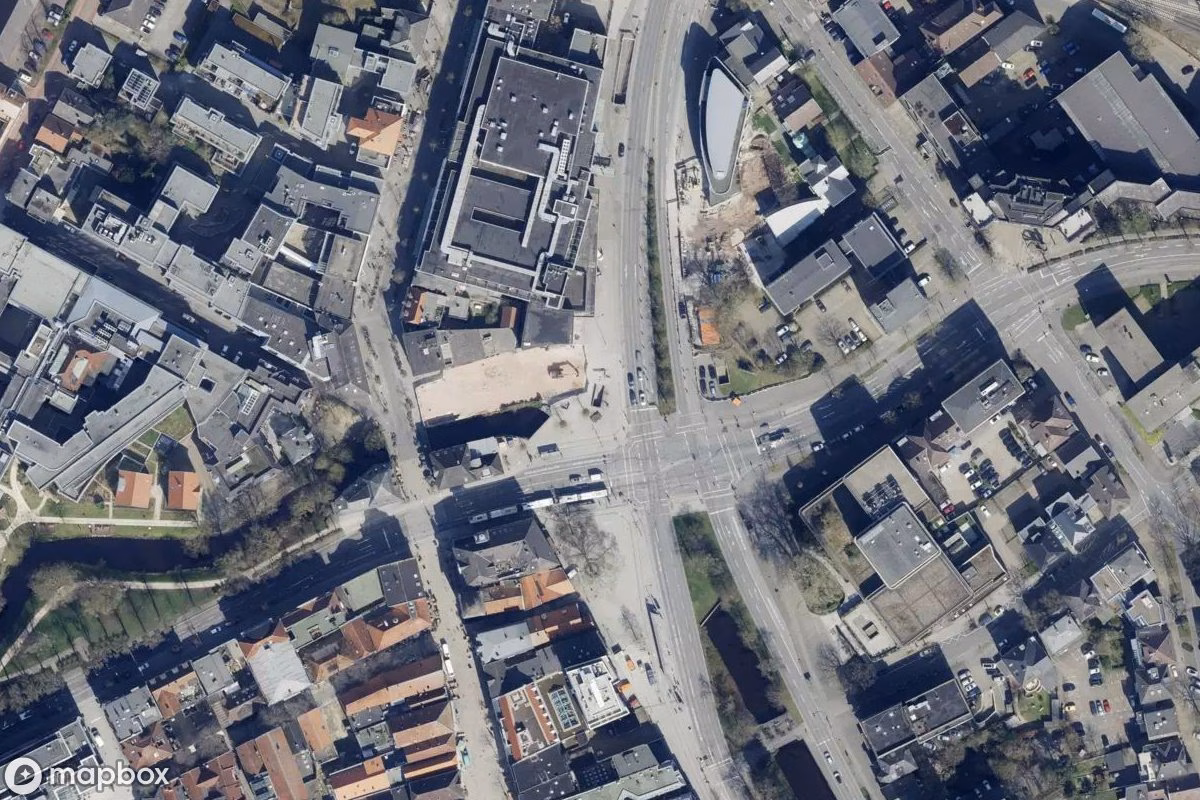 Satellitbillede set fra luften af Tunnelsystem, et forladt Tunnel i Oldenburg, Tyskland