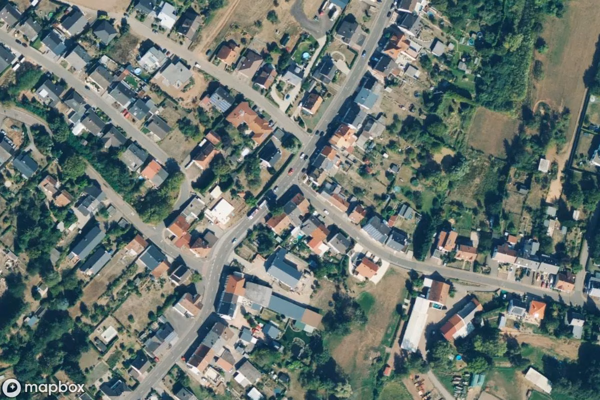 Satelitarny widok z lotu ptaka Haus, opuszczone  w Elm, Niemcy