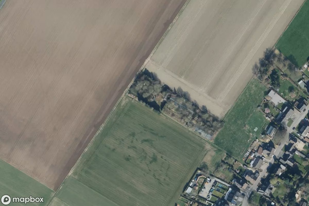 Satelitní letecký pohled na Gärtnerei, opuštěné Statek v Schaag, Německo