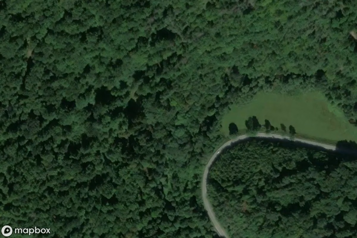 Aerial satellite view of Eisenbahntunnel, an abandoned Tunnel in Michelbach, Germany