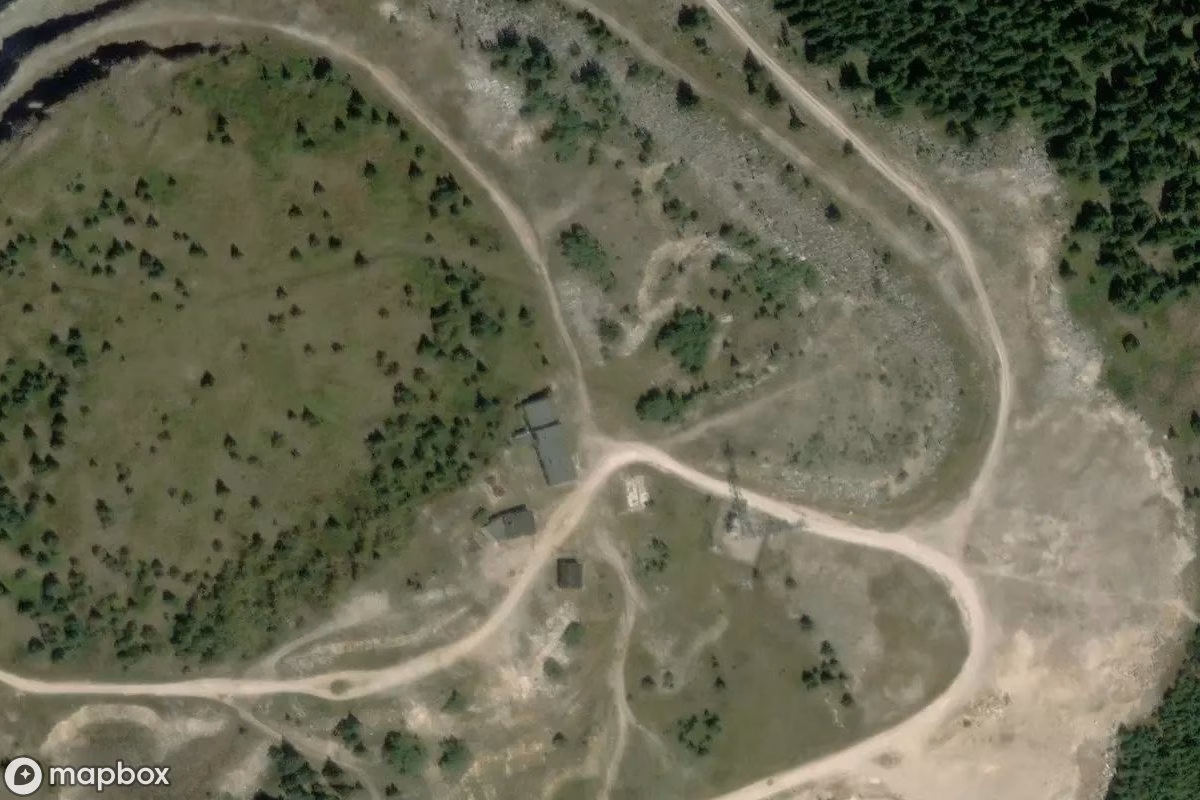 Vue aérienne satellite de Quarzmine Stanisław, un Mine abandonné à Szklarska Poręba, Pologne