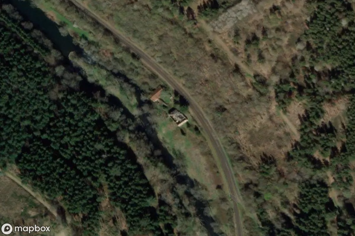 Satelitarny widok z lotu ptaka Ruine, opuszczone Ruina w Preist, Niemcy