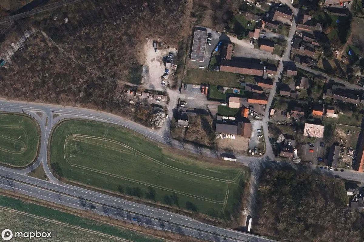 Satellietbeeld vanuit de lucht van Haus, een verlaten  in Salzgitter, Duitsland