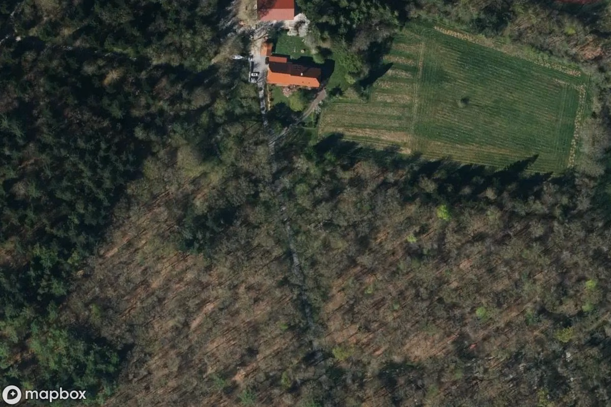 Vue aérienne satellite de Bunker, un Bunker abandonné à Moorweg, Allemagne