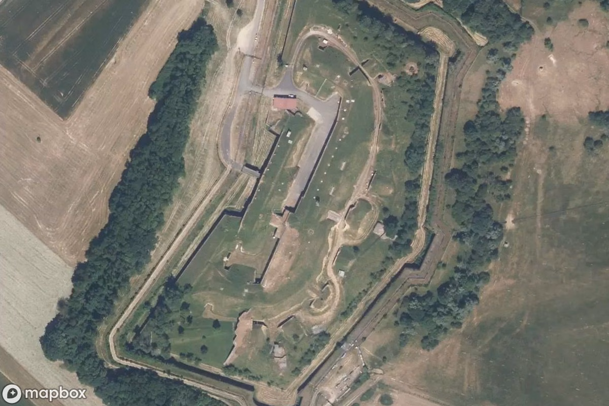 Satelitní letecký pohled na Lost Place, opuštěné  v Meroux-Moval, Francie