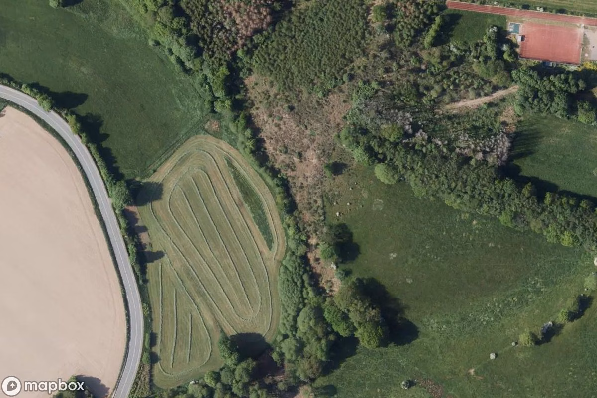 Satellitbild från luften av Stollen, en övergiven Gruva i Herscheid, Tyskland