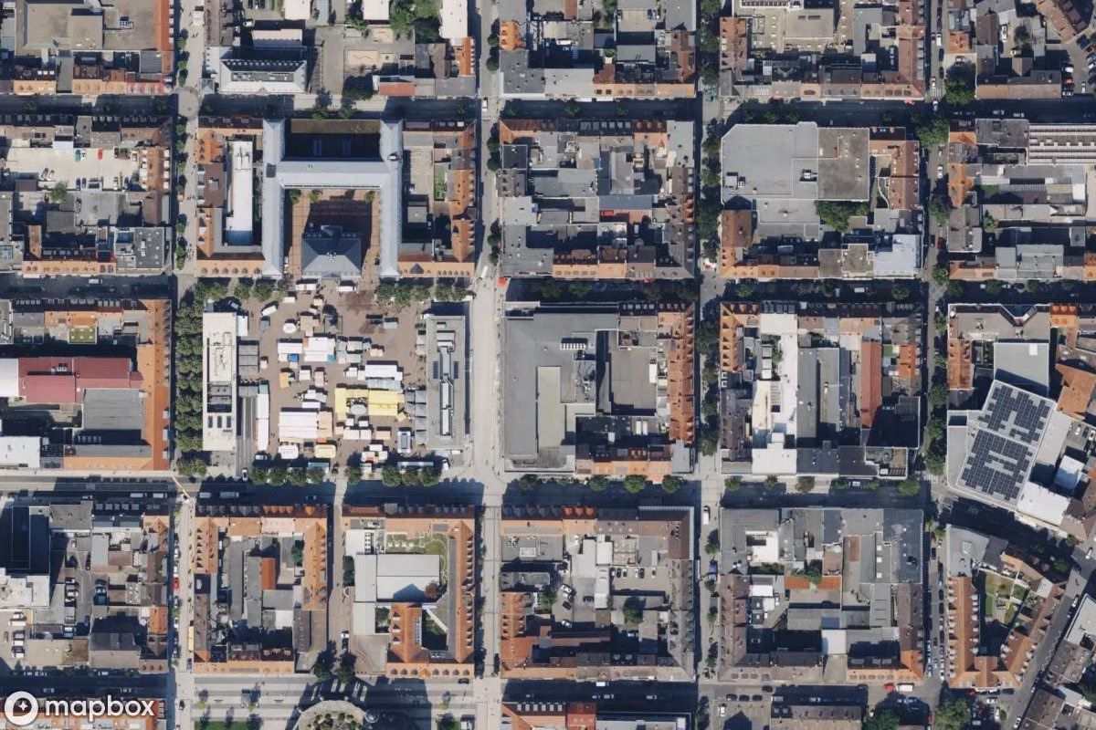 Vue aérienne satellite de Kaufhof, un Magasin abandonné à Hanau, Allemagne