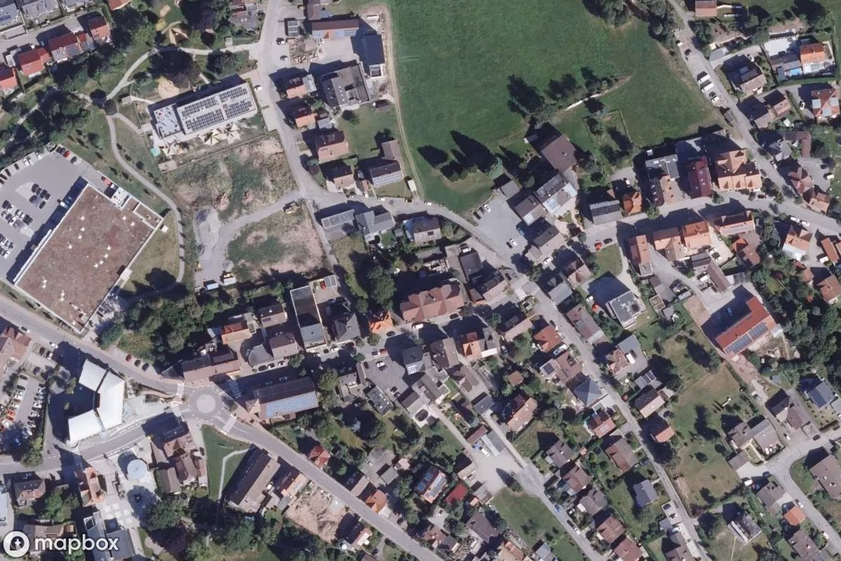 Aerial satellite view of Hotel, an abandoned Hotel in Schömberg, Germany