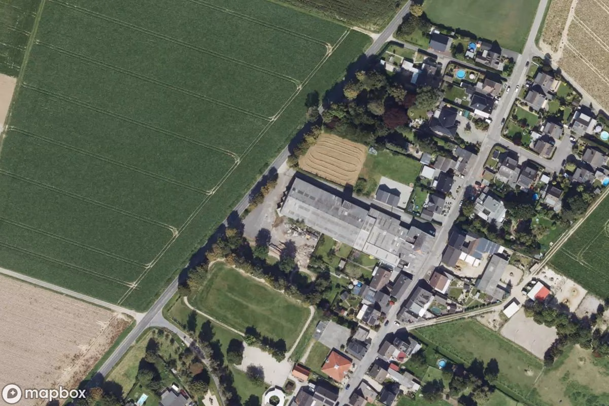 Aerial satellite view of Industriehalle, an abandoned Industrial Site in Wegberg, Germany