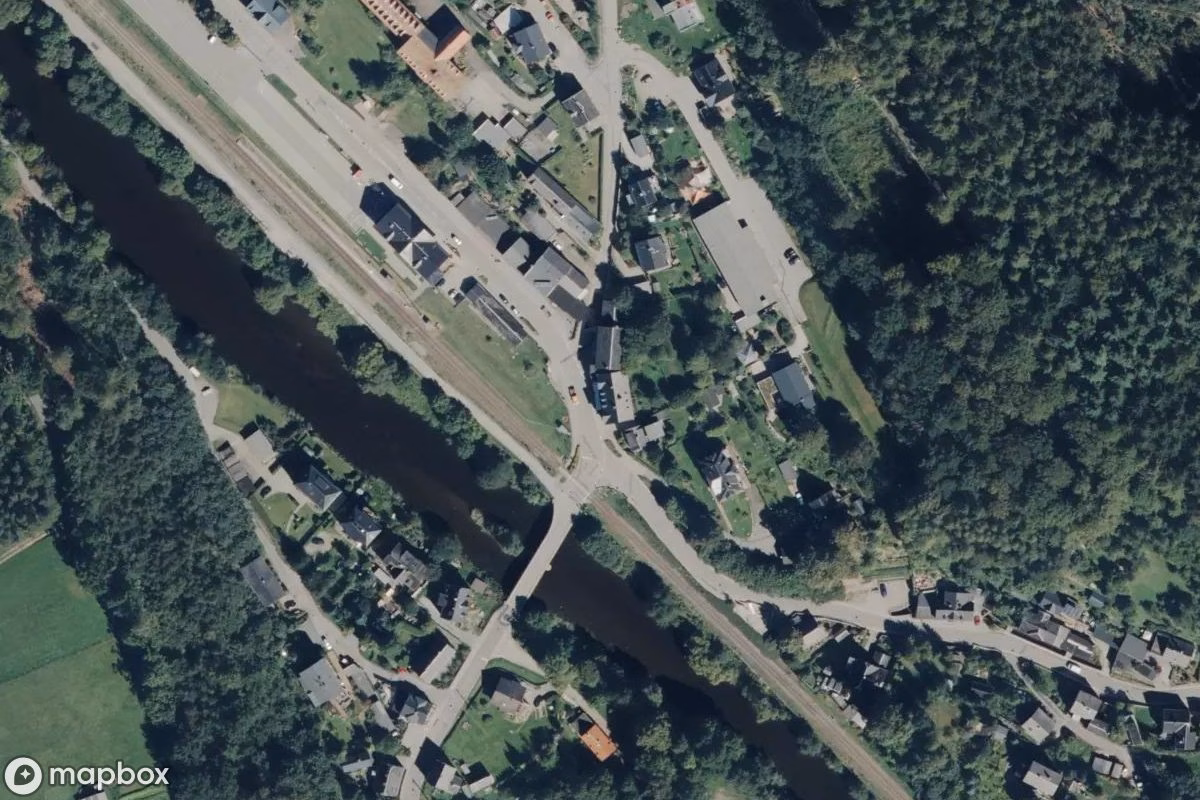Aerial satellite view of Restorant, an abandoned Restaurant in Grießbach, Germany
