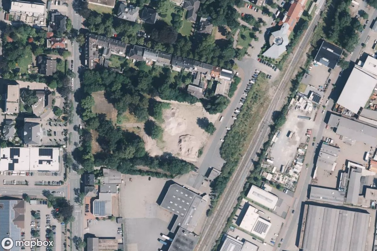 Satellitenansicht von Brauerei, eine verlassene Fabrik in Bocholt, Deutschland