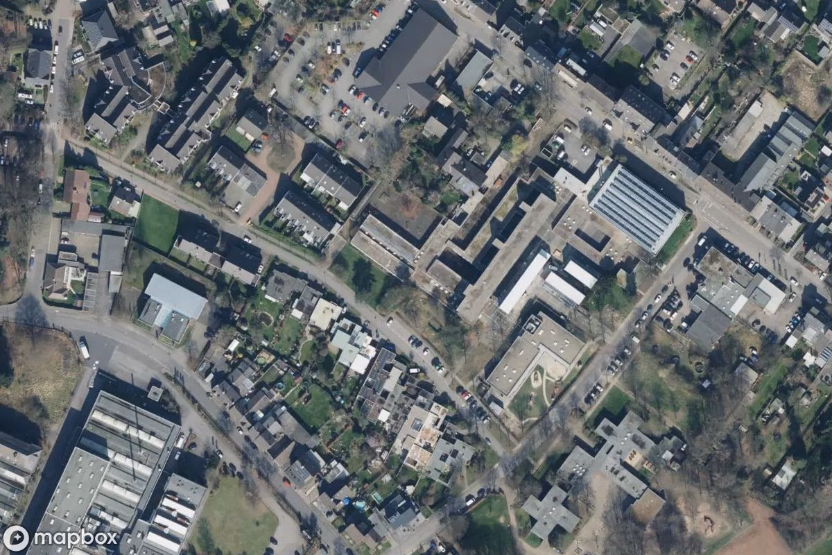 Vue aérienne satellite de Krankenhaus, un Hôpital abandonné à Lobberich, Allemagne