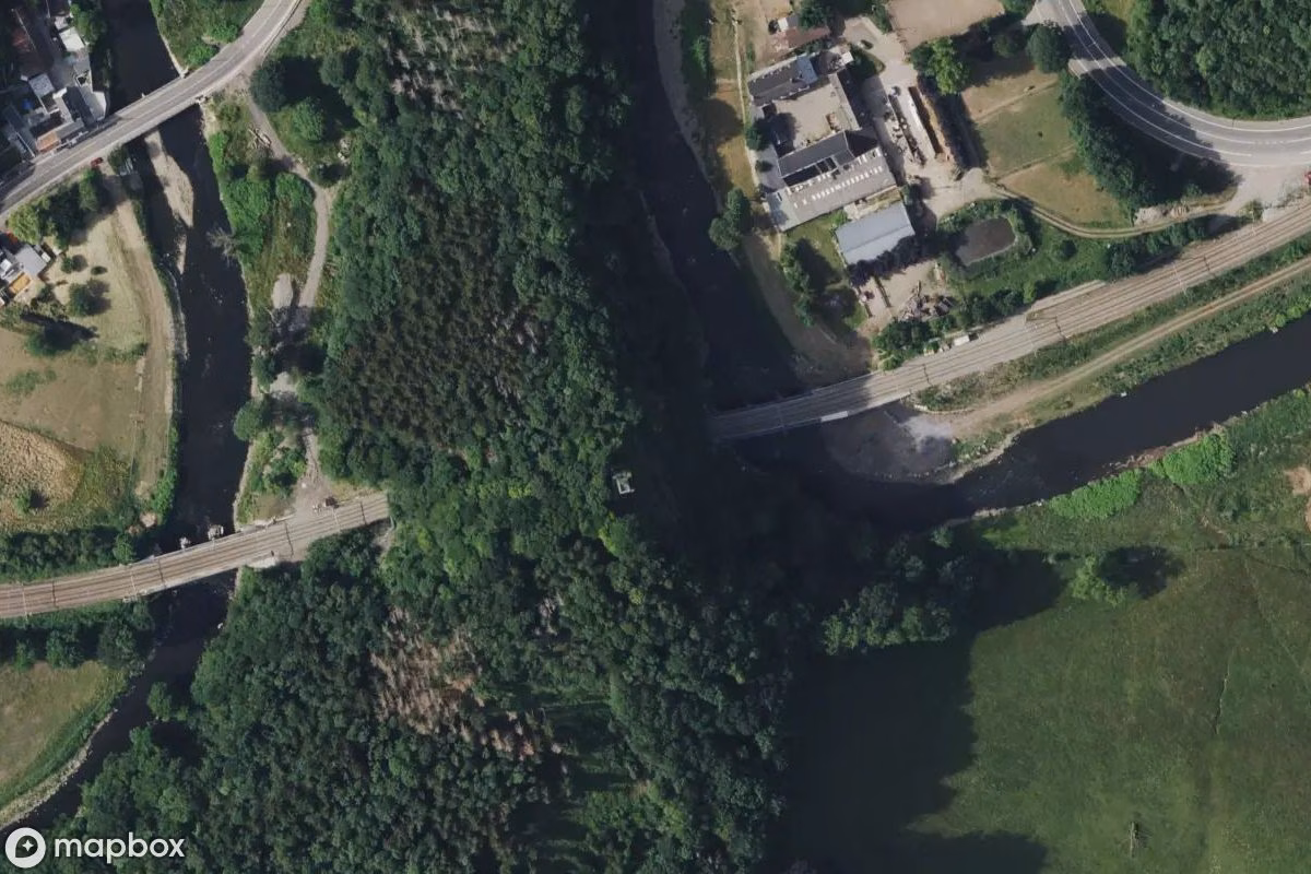 Satelitarny widok z lotu ptaka Aussichtsturm, opuszczone Wieża w Pepinster, Belgia