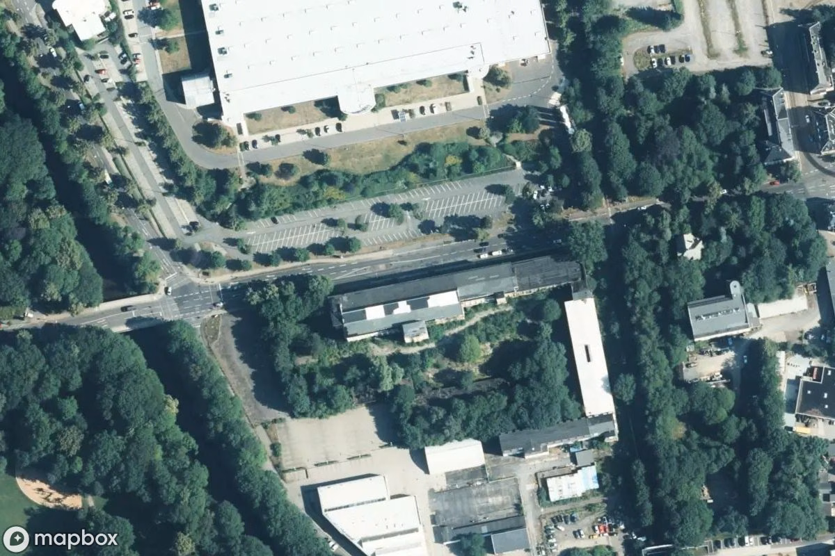 Satelitarny widok z lotu ptaka Klinik, opuszczone Szpital w Chemnitz, Niemcy