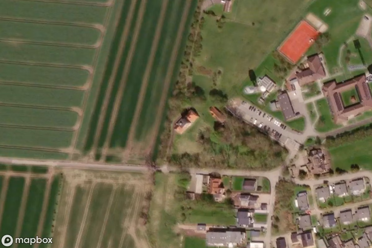 Satellitbillede set fra luften af Turm, et forladt Tårn i Fehmarn, Tyskland