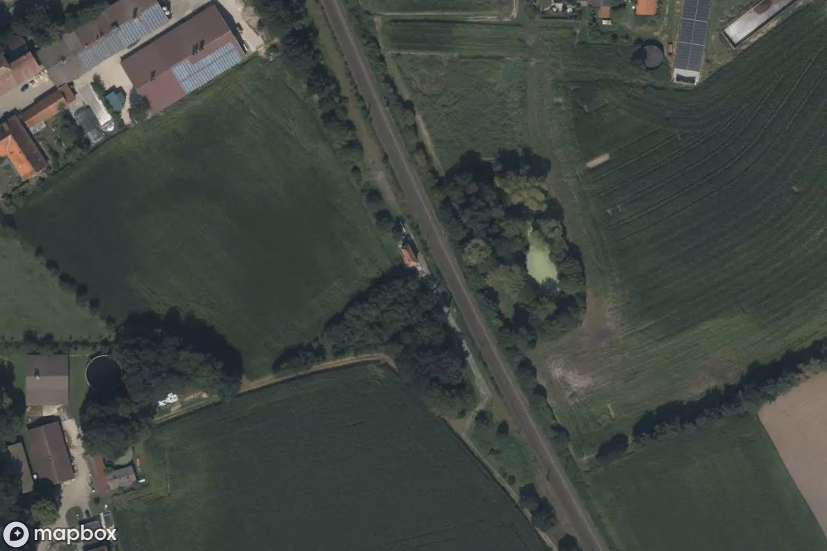 Műholdas légi felvétel Bahngebäude helyszínről, egy elhagyatott  itt: Rheine, Németország