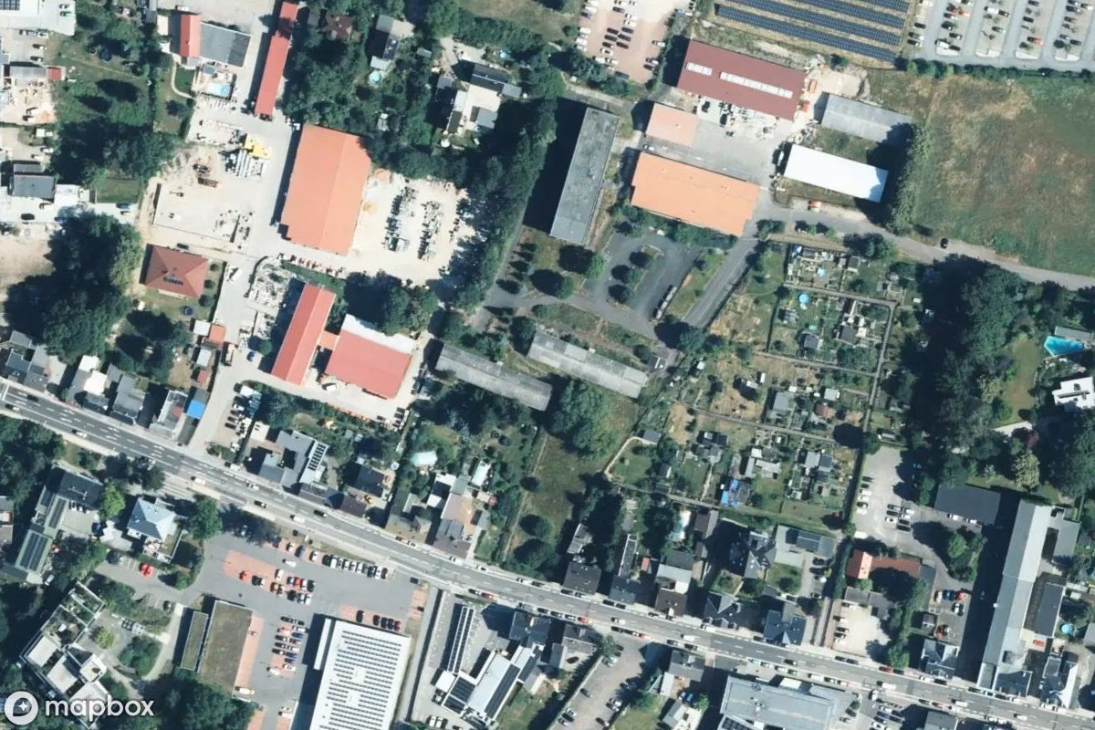 Vue aérienne satellite de Motel, un Hôtel abandonné à Limbach-Oberfrohna, Allemagne