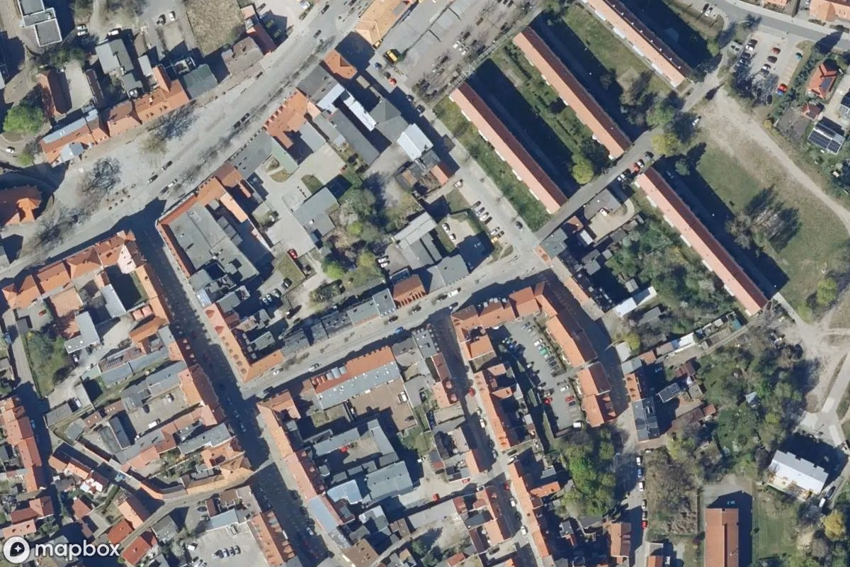 Satelitní letecký pohled na Gebäude, opuštěné  v Bad Freienwalde (Oder), Německo