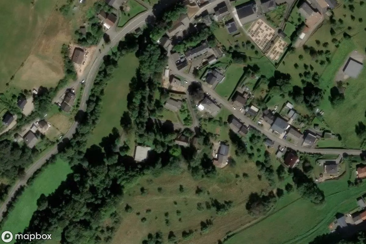 Satellitbillede set fra luften af Haus, et forladt  i Buscht, Tyskland