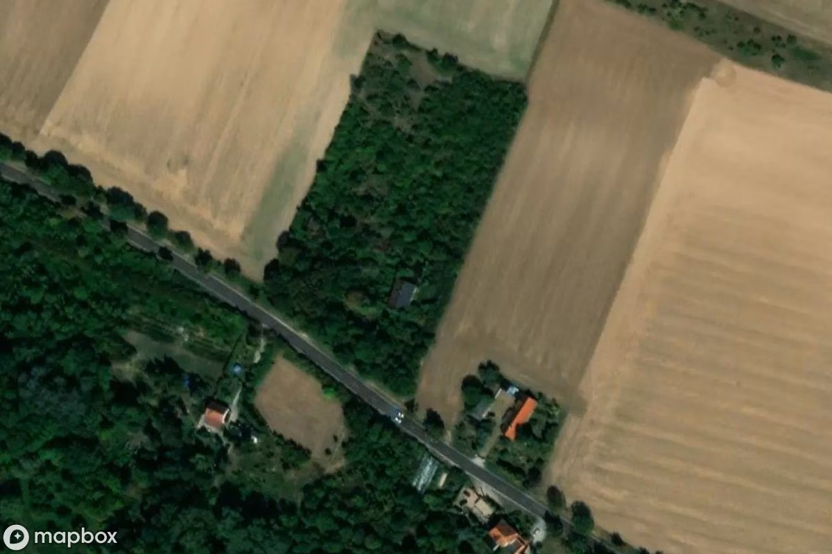 Satelitarny widok z lotu ptaka Hof, opuszczone Gospodarstwo w Bernburg, Niemcy