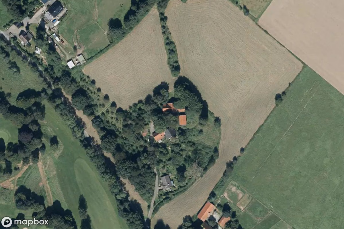 Aerial satellite view of Cafe Blumental, an abandoned Restaurant in Vlotho, Germany
