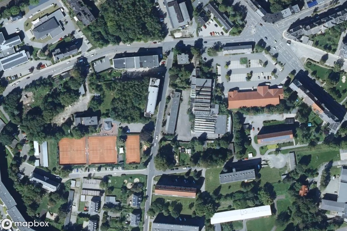 Satellietbeeld vanuit de lucht van Waschstraße, een verlaten  in Reichenbach, Duitsland
