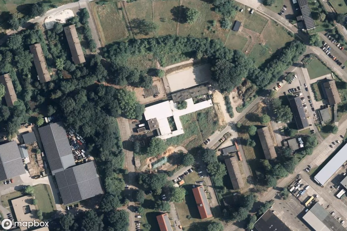 Satellitenansicht von Kasernengebäude, eine verlassene  in Dülmen, Deutschland