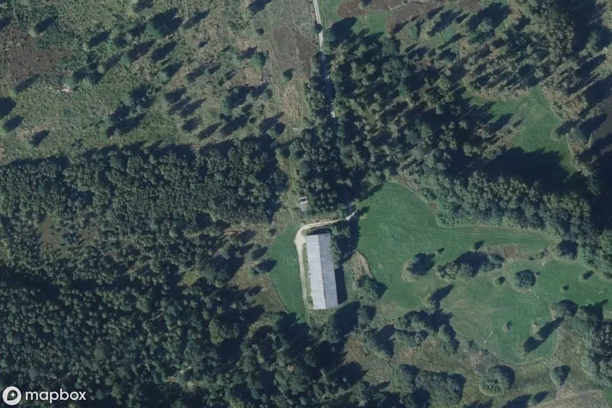 Vue aérienne satellite de Haus, un  abandonné à Plauen, Allemagne