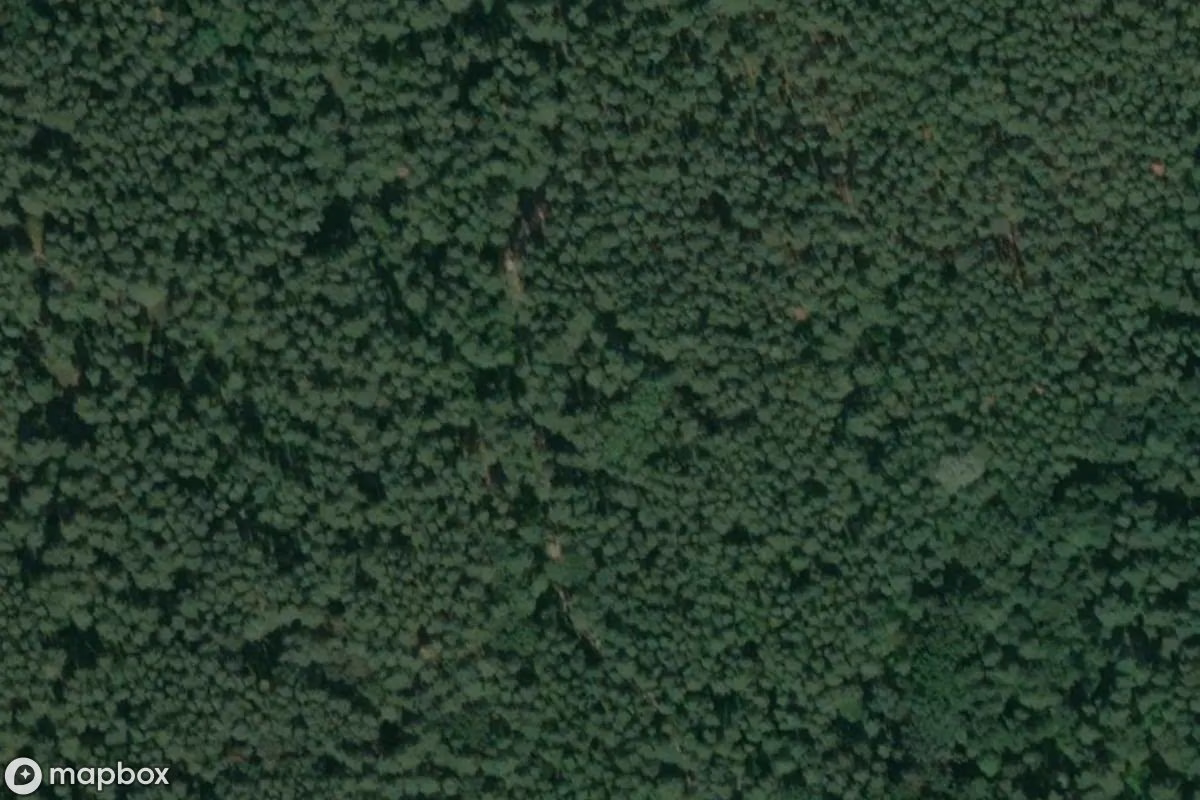 Satellitbild från luften av MRU Pz W 741, en övergiven  i Kęszyca, Polen