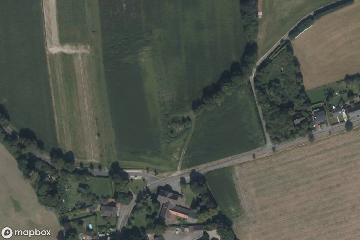 Vista aérea por satélite de Bunker, un Búnker abandonado en Rheine, Alemania