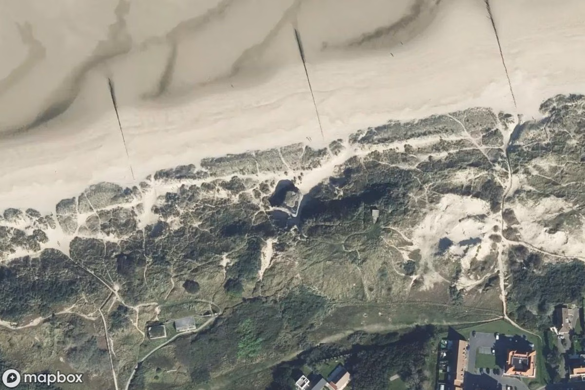 Satellitenansicht von Bunker, eine verlassene Bunker in Sangatte, Frankreich