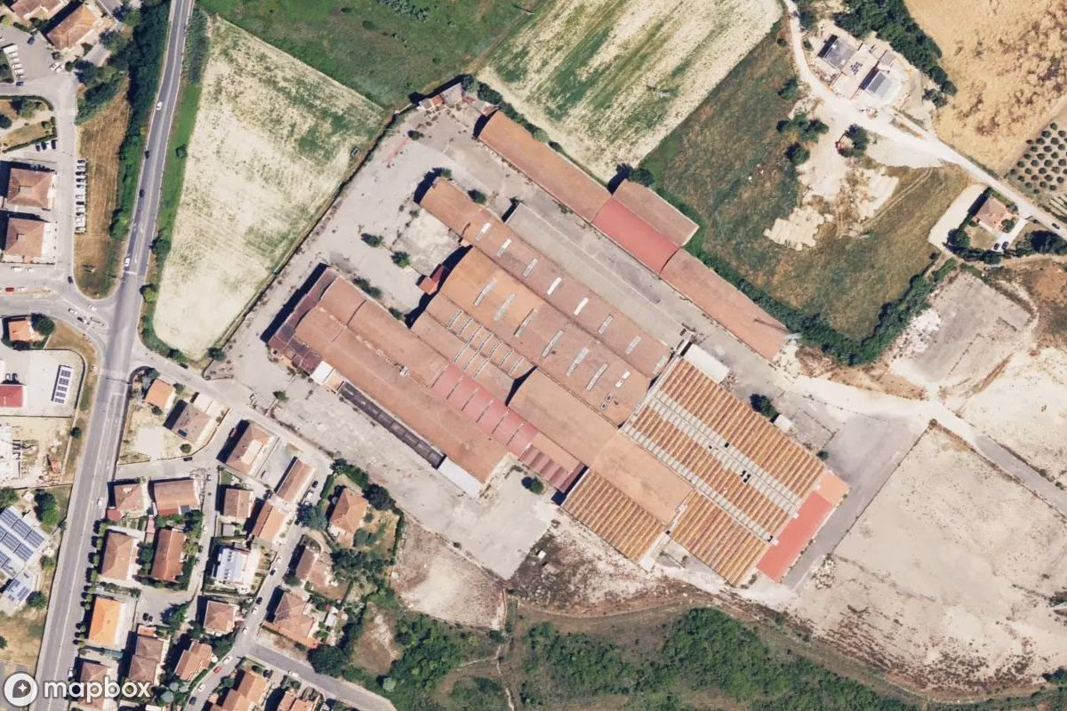 Satelitarny widok z lotu ptaka Lost Place, opuszczone  w Castelfiorentino, Włochy