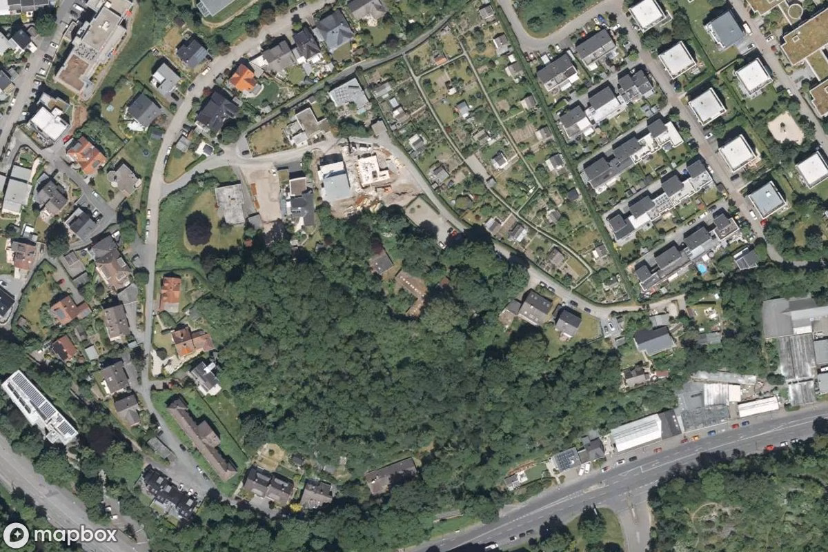 Satellietbeeld vanuit de lucht van Tierheim, een verlaten in Hagen, Duitsland