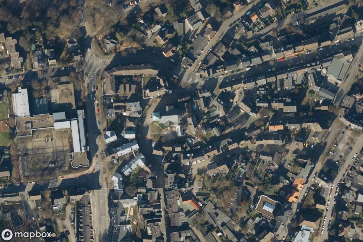 Satellitenansicht von Bunker, eine verlassene Bunker in Solingen, Deutschland