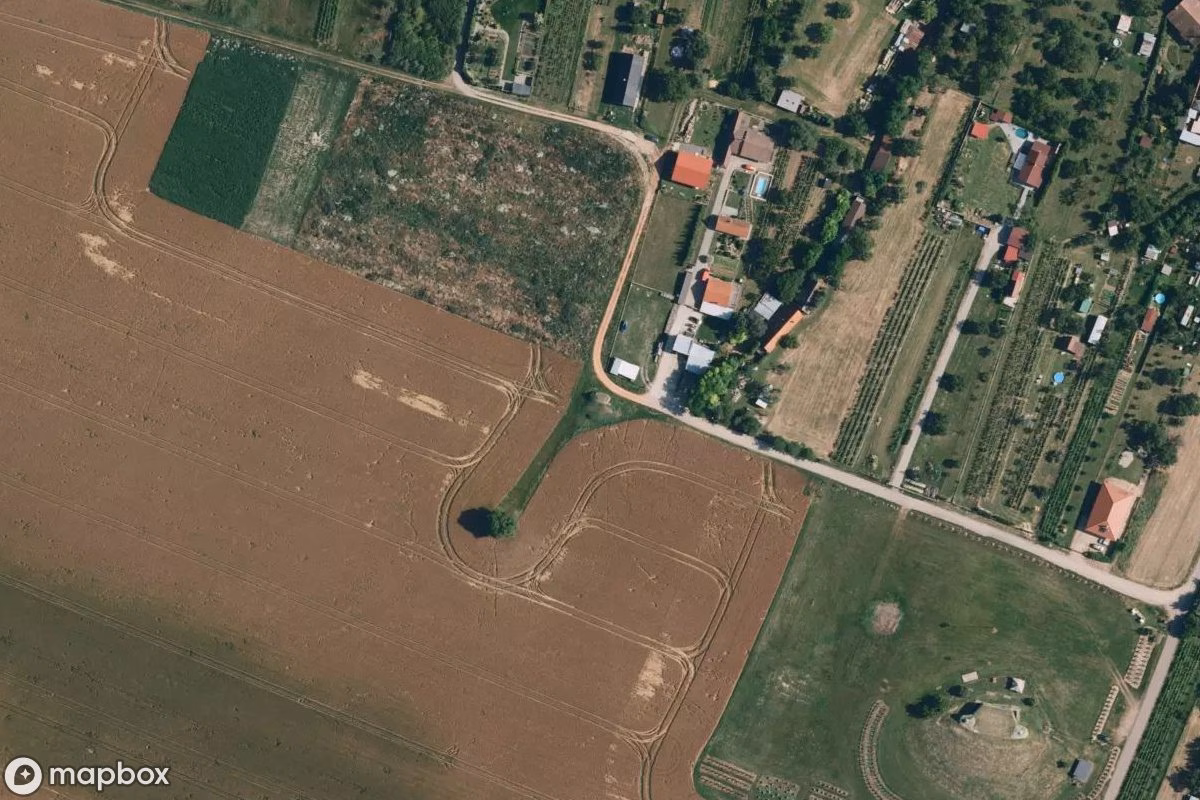 Műholdas légi felvétel Bunker helyszínről, egy elhagyatott Bunker itt: Šatov, Csehország