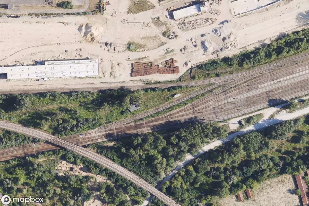 Satellitenansicht von Nastawnia, eine verlassene  in Warsaw, Polen