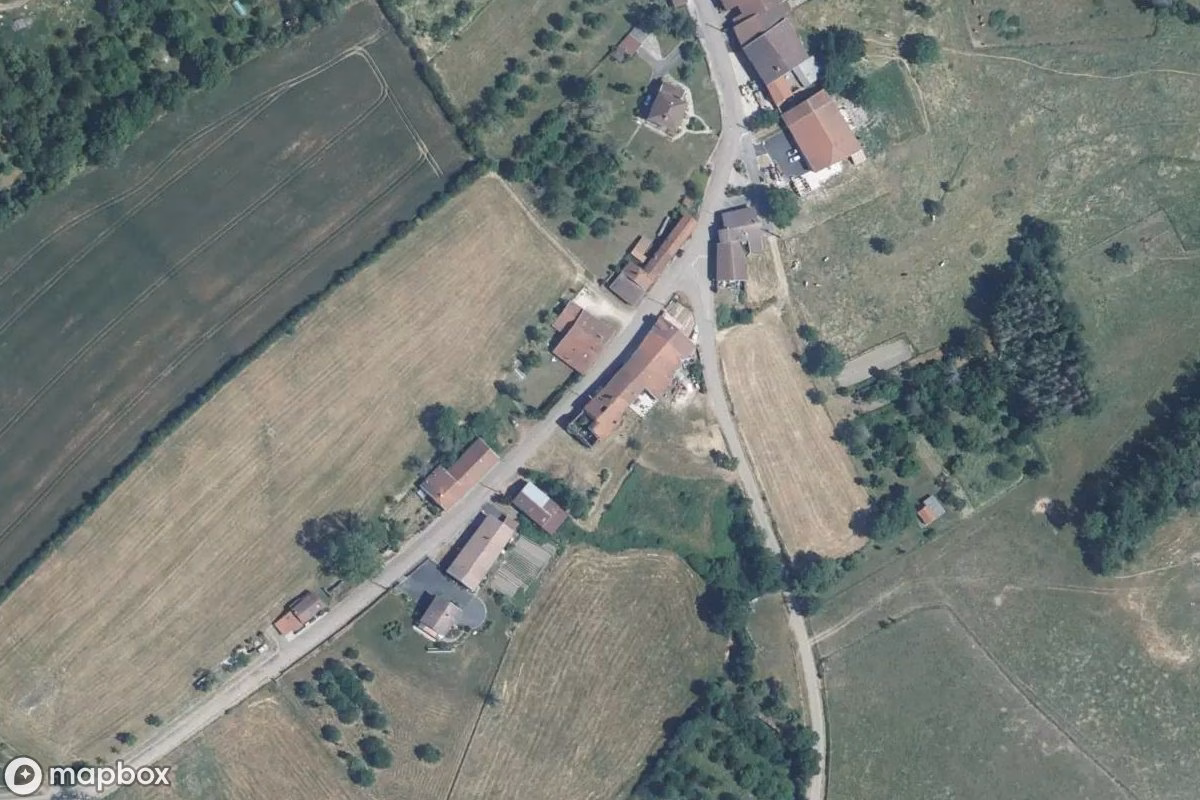 Vue aérienne satellite de Maison Tuilerie, un Résidence abandonné à Saint-Baslemont, France