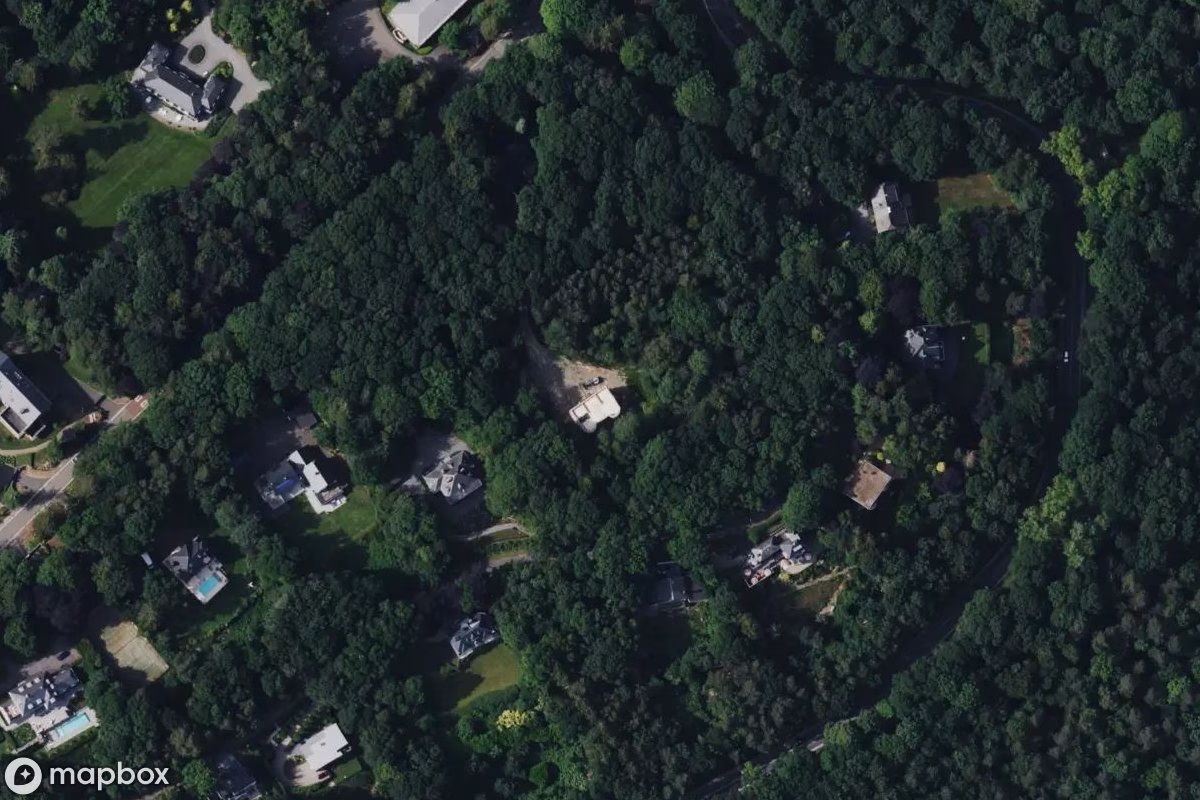 Satellitbild från luften av Villa BMW, en övergiven Bostadshus i Spa, Belgien